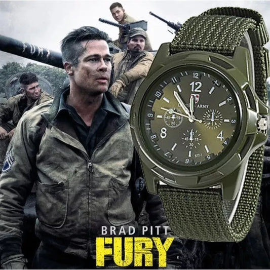 Relógio De Homens Do Exército De Nylon Tecido Canvas Strap Militar Relógios De Quartzo Masculinos Casual Fresco Esporte Round Dial Dos Wristw