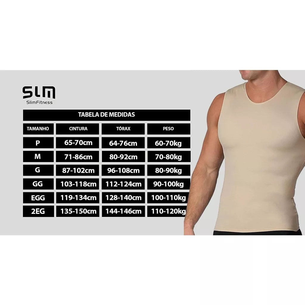 Cinta Modeladora e Postural Masculina Alta Compressão Bodyshaper