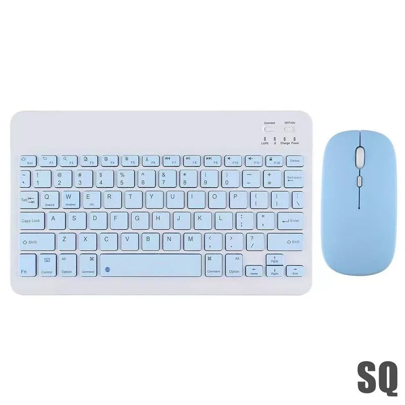 Conjunto De Mouse Sem Fio Bluetooth Teclado Colorido De 10 Polegadas Para Android/ios/iPad/Macaron/tablet