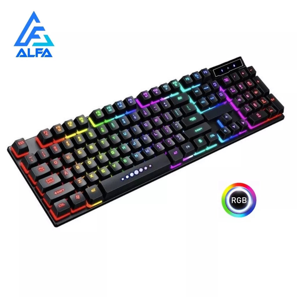 Teclado Gamer Semi-mecânico RGB LED retroiluminado Computador Pc Original