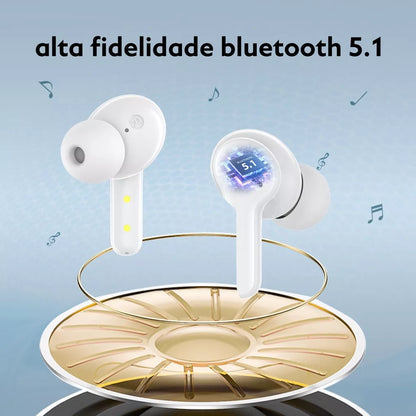 Fone De Ouvido Sem Fio Com Bluetooth V5.1 Qcy T13 Tws Com Controle Touch 4 Microfones Hd Chamada Headset