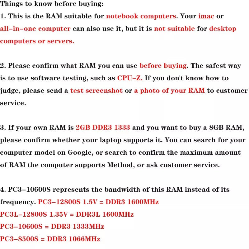 Crucial notebook RAM DDR3/DDR3L 2GB 4GB 8GB 1066/1333/1600MHz PC3-12800S Memória Para