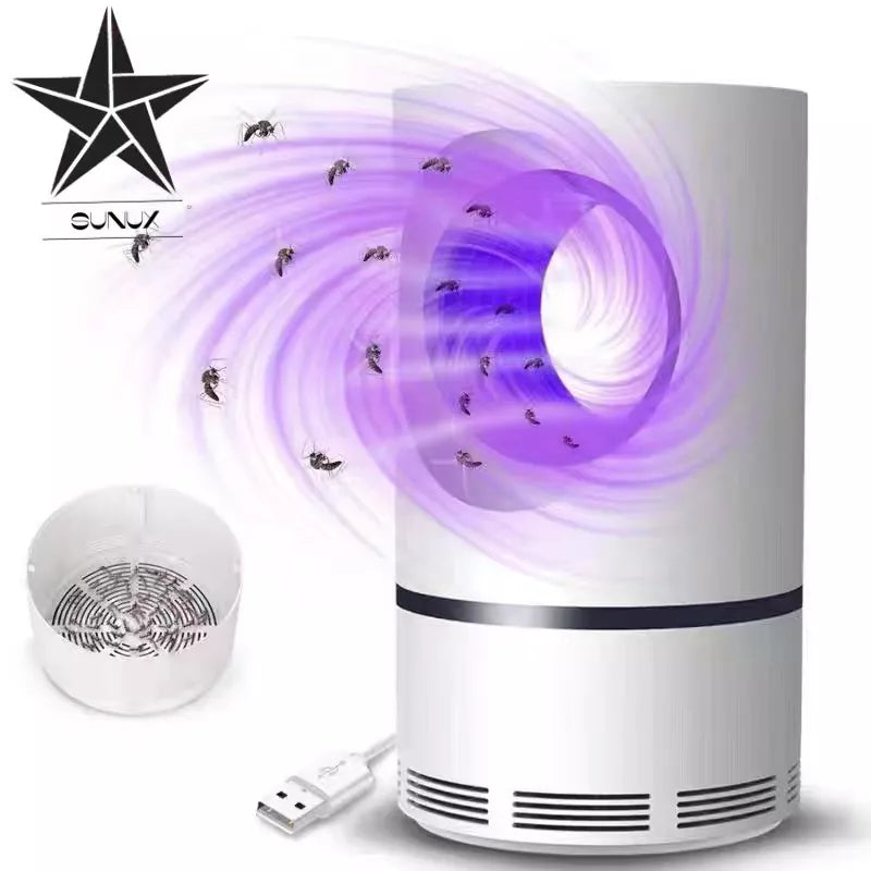 Mosquiteiro Elétrico USB LED Repelente Armadilha Mata Mosquito Moscas Luminária Killer