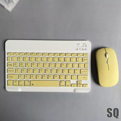 Conjunto De Mouse Sem Fio Bluetooth Teclado Colorido De 10 Polegadas Para Android/ios/iPad/Macaron/tablet