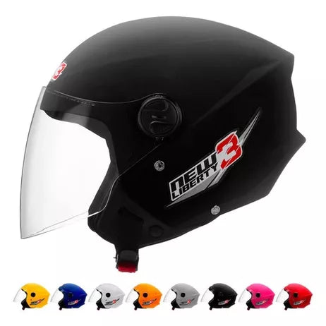 Capacete Moto Aberto Masculino e Feminino Com Viseira Móvel New Liberty Three 3 Pro Tork