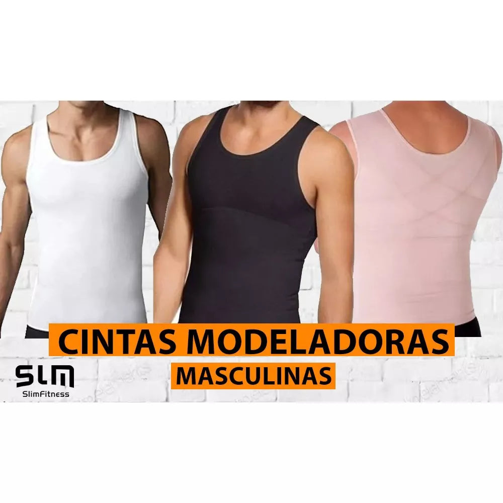 Cinta Modeladora e Postural Masculina Alta Compressão Bodyshaper