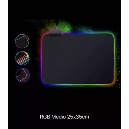 Mouse Pad Gamer Grande Speed Borda Led 7 Cores Rgb Impermeável 300mm X 800mm