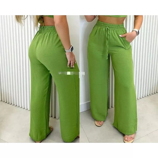 Calça Pantalona Elástico Modinha