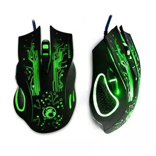 Mouse Gamer Laser X7 2400dpi Led Usb 7 Botões Profissional