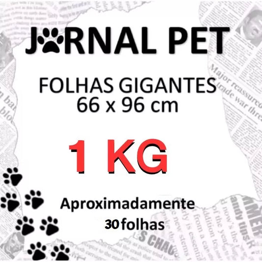 Jornal Pet 1kg Tapete pet Biodegradável FOLHAS GRANDES 96X66