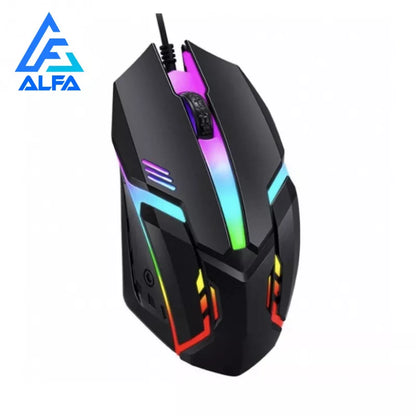 Mouse Gamer Usb 3200dpi Led Rgb Com Fio JX-M20