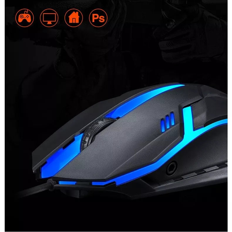 Mouse Gamer Usb 3200dpi Led Rgb Com Fio JX-M20