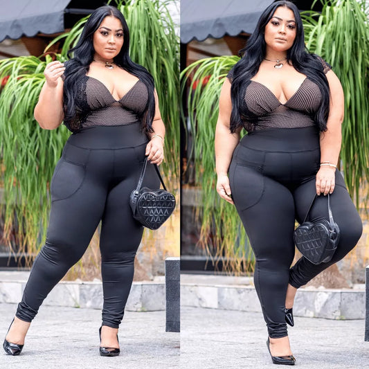 Calça Legging Plus Size Feminina Cintura Alta Grossa Fitness e Casual GG ao G4