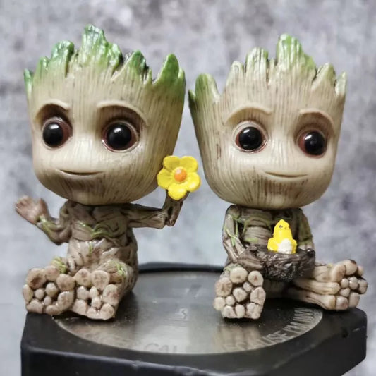 Baby Groot Vaso De Flores Plantador Suculenta Ninho Guardians Of The Galaxy Figura Brinquedo