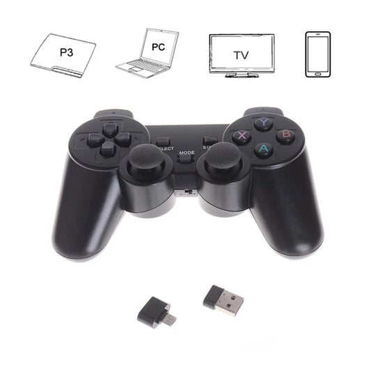 [takejoynew]Joystick Sem Fio De 2.4ghz Dual Controle Game Controller Gamepad Para Ps3 Pc Tv Box