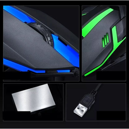 Mouse Gamer Usb 3200dpi Led Rgb Com Fio JX-M20