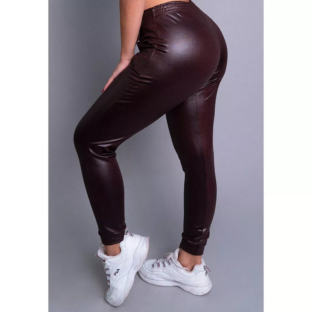 Calça Jogger Cirre Feminina Cintura Alta Hot Pants Ribana