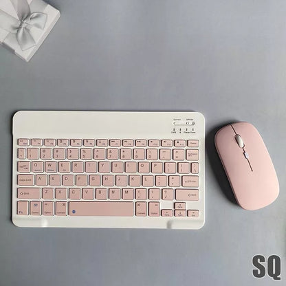 Conjunto De Mouse Sem Fio Bluetooth Teclado Colorido De 10 Polegadas Para Android/ios/iPad/Macaron/tablet