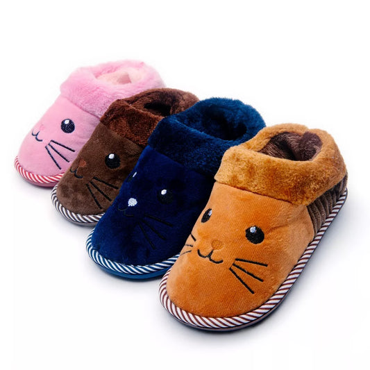 Pantufa De Casa Infantil Menino Menina Pelúcia Confortável Inverno