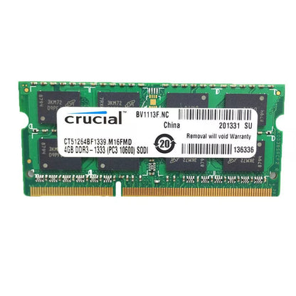 Crucial notebook RAM DDR3/DDR3L 2GB 4GB 8GB 1066/1333/1600MHz PC3-12800S Memória Para