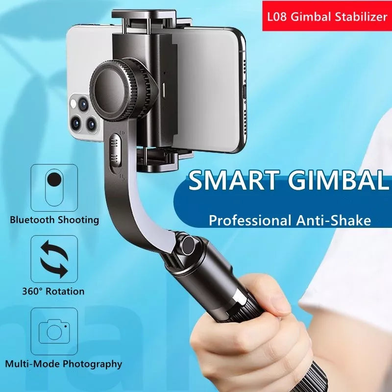 NUOWA Gimbal Estabilizador Bastão De Selfie Tripé Stick TriPod Bluetooth 4.0 Sem Fio L08