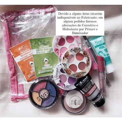 Kit Empreendedora de Sucesso - Revenda de Maquiagem com Necessaire 8 Itens