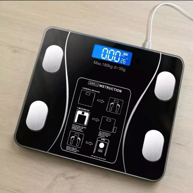 Balança Digital Bioimpedância Peso Corporal  Banheiro Academia Bluetooth 140kg