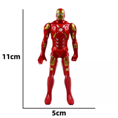 Marvel Herói 8CM Avengers Conjunto De Boneca Brinquedos -Homem de Ferro, Homem Aranha, Capitão América, Pantera negra, Homem Morcego & Groot